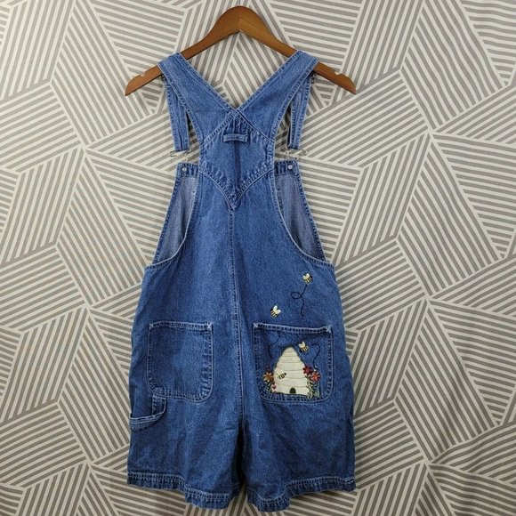 Denim Jean Overall Small Shortall Bumble Bee - Picture 4 of 6